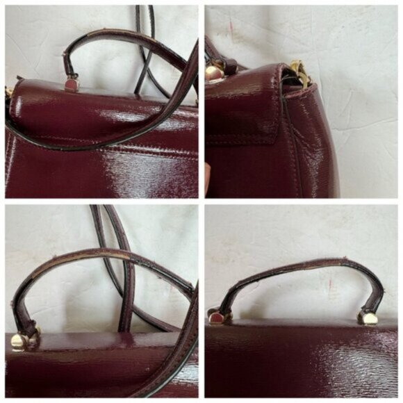 Kate Spade Brynlee Bixby Place Satchel Crossbody Bag Leather Patent Shoulder Red - Picture 16 of 16